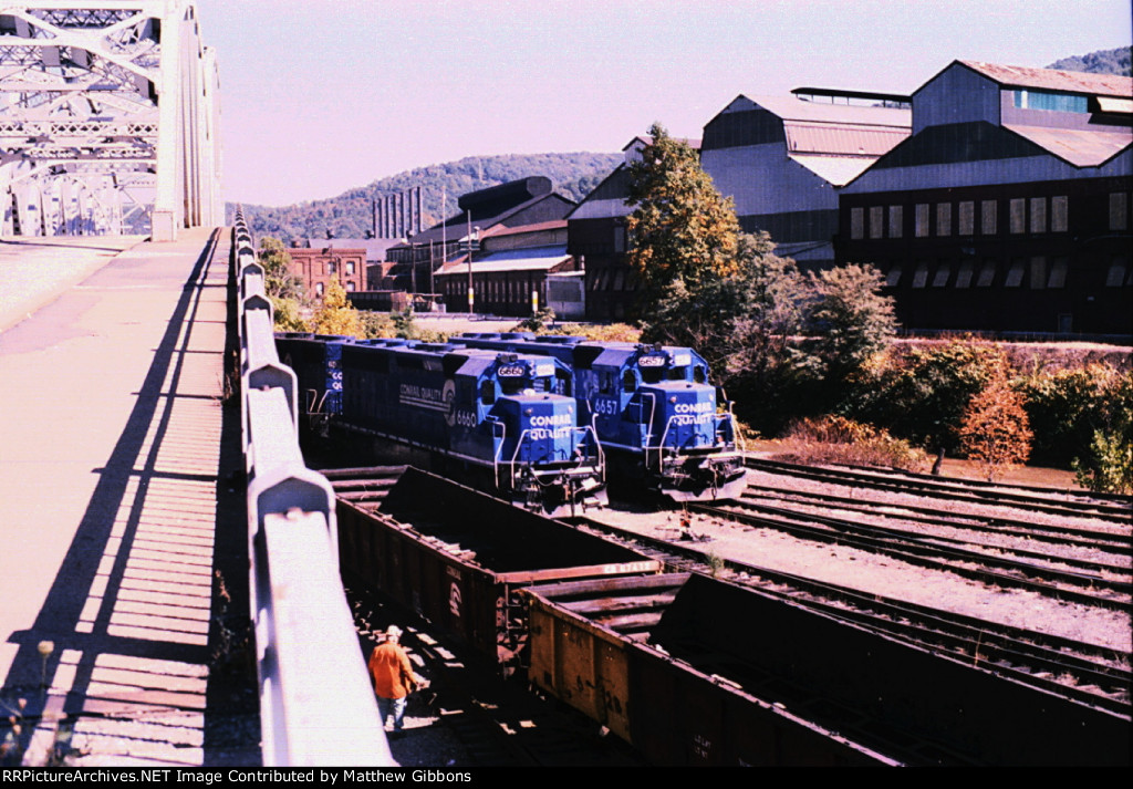 Conrail SD45-2s at Johnstown